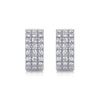 Wholesale 925 Silver Geometric Moissanite Inlay Women's Earrings Fashion Style