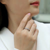 Wholesale Silver 925 Geometric Moissanite Ring For Women