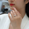 Wholesale 925 Silver Geometric Ring Set With Diamonds