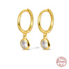 Wholesale 925 Silver Geometric Round Zircon Earrings For Children