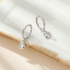 Wholesale 925 Silver Geometric Round Zircon Earrings For Children