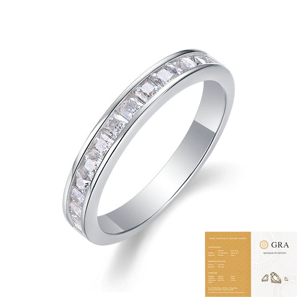Wholesale 925 Silver Geometric Square Moissanite Ring For Women