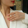 Wholesale 925 Silver Geometric Square Moissanite Ring For Women