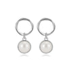 Wholesale Silver Geometric Style Earrings With Real Gold Electroplated Bread Beads And Pearl