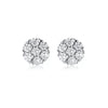 Wholesale 925 Silver Geometric Style Epoxy Inlaid Zircon Women's Earrings