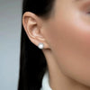 Wholesale 925 Silver Geometric Style Epoxy Inlaid Zircon Women's Earrings