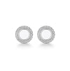 Wholesale 925 Silver Geometric Style Epoxy Inlaid Zircon Women's Earrings