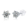 Wholesale 925 Silver Geometric Style Inlaid Moissanite Women's Earrings