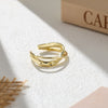 Wholesale Silver Hammered Geometric Vintage Ring With Electroplating For Women