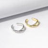 Wholesale Silver Hammered Geometric Vintage Ring With Electroplating For Women