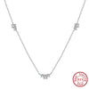 Wholesale Silver Heart Necklace With Geometric Pattern Electroplated And Inlaid With Zircon For Autumn And Winter