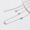 Wholesale Silver Heart Necklace With Geometric Pattern Electroplated And Inlaid With Zircon For Autumn And Winter