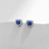 Wholesale 925 Silver Heart Shape Micro Inlay Light Luxury Stud Earrings For Women