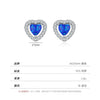 Wholesale 925 Silver Heart Shape Micro Inlay Light Luxury Stud Earrings For Women
