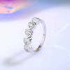 Wholesale 925 Silver Heartshaped Diamond Ring For Women