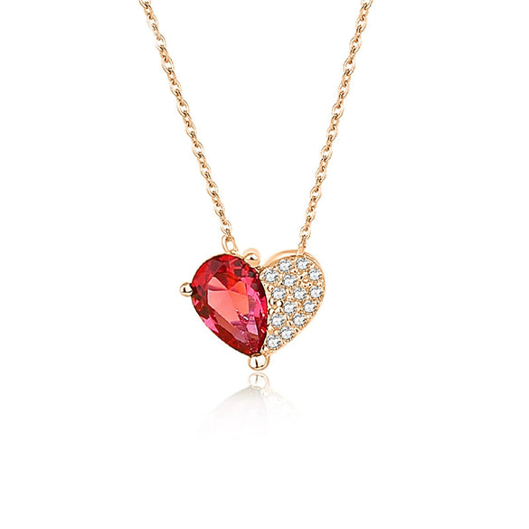 Wholesale Silver Heartshaped Diamond Stitching Love Necklace For Women With Ushape Pattern And Cross Chain