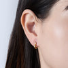 Wholesale 925 Silver Heartshaped Elegant Niche Earrings With Electroplating For Women