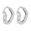 Wholesale 925 Silver Heartshaped Elegant Niche Earrings With Electroplating For Women