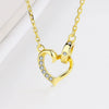 Wholesale 925 Silver Heartshaped Geometric Design Women's Necklace Pendant Accessories