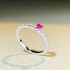 Wholesale 925 Silver Heartshaped Love Ring Simple Ins Style Electroplated For Women