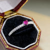 Wholesale 925 Silver Heartshaped Love Ring Simple Ins Style Electroplated For Women