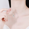 Wholesale Silver Heartshaped Necklace Light Luxury Style Women's Jewelry