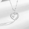 Wholesale Silver Heartshaped Pendant Necklace For Female