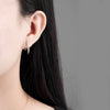 Wholesale 925 Silver Heavy Industry Metal Style Geometric Long Rivet Earrings With Electroplating