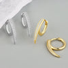 Wholesale 925 Silver Heavy Industry Metal Style Geometric Long Rivet Earrings With Electroplating