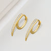 Wholesale 925 Silver Heavy Industry Metal Style Geometric Long Rivet Earrings With Electroplating