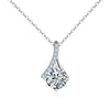 Wholesale Silver Herringbone Cross Chain Necklace With Geometric Pendant And Electroplating For Women
