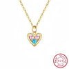 Wholesale Silver 925 Hollow Heartshaped Light Luxury Women's Necklace