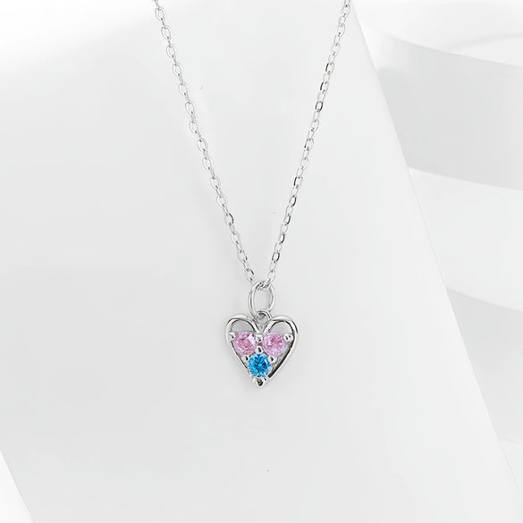 Wholesale Silver 925 Hollow Heartshaped Light Luxury Women's Necklace