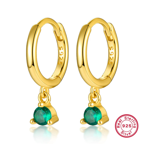 Wholesale 925 Silver Inlaid Zircon Geometric Earrings For Women With Electroplating