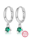 Wholesale 925 Silver Inlaid Zircon Geometric Earrings For Women With Electroplating