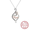 Wholesale Silver 925 Inlaid Zircon Heart Shape Light Luxury Style Necklace