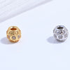 Wholesale Silver Inlaid Zirconia Round Bead Jewelry Accessories