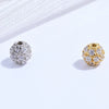 Wholesale Silver Inlaid Zirconia Round Bead Jewelry Accessories