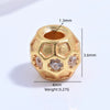 Wholesale Silver Inlaid Zirconia Round Bead Jewelry Accessories