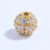 Wholesale Silver Inlaid Zirconia Round Bead Jewelry Accessories