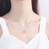 Wholesale Silver Jewelry Geometric Threedimensional Hollow Rubik's Cube Pendant Necklace With Electroplating Treatment