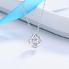 Wholesale Silver Jewelry Geometric Threedimensional Hollow Rubik's Cube Pendant Necklace With Electroplating Treatment