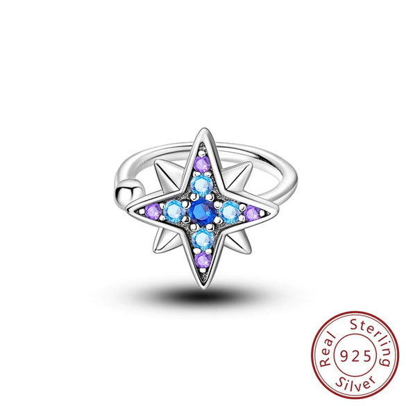 Wholesale Silver Jewelry Iris Flower Butterfly Snakeshaped Star Ear Bone Clip Earrings Zircon Light Luxury Style
