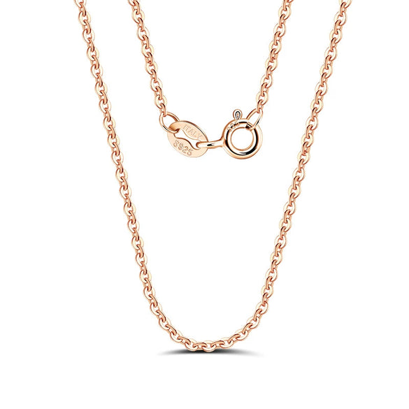 Wholesale Silver Jewelry Sterling Silver Gold Plated Press Light Plain Clavicle Chain With Geometric Pattern For Women