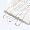 Wholesale Silver Jewelry Sterling Silver Gold Plated Press Light Plain Clavicle Chain With Geometric Pattern For Women