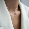 Wholesale Silver Jewelry Suit With Water Drop Zircon Electroplated For Female