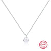 Wholesale Silver Jewelry Suit With Water Drop Zircon Electroplated For Female