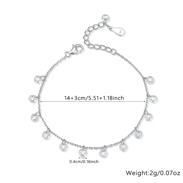 Wholesale Silver Jewelry Suit With Water Drop Zircon Electroplated For Female