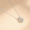 Wholesale Silver Jewelry Ushaped Horseshoe Pendant Necklace For Women With Diamond Design