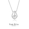 Wholesale Silver Jewelry Ushaped Horseshoe Pendant Necklace For Women With Diamond Design